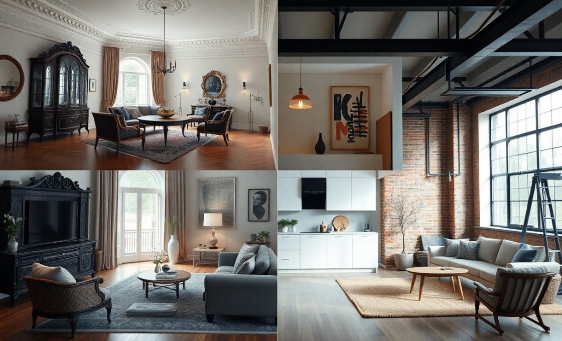 Stili d’arredo a confronto - classico, moderno, minimal e industriale. Punti di forza, differenze e suggerimenti per abbinare stili diversi in casa. 1